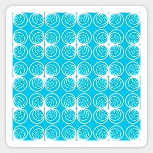 A seamless blue pattern in the form of rings. Sticker